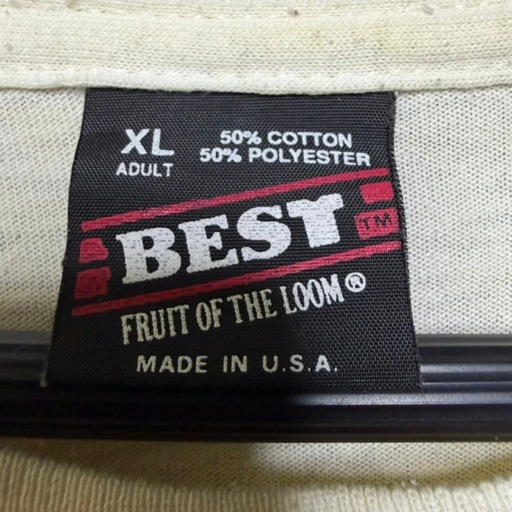 Fruit of the Loom T-Shirt Mens XL Cream The Versatile Morgan Horse Vintage 90s